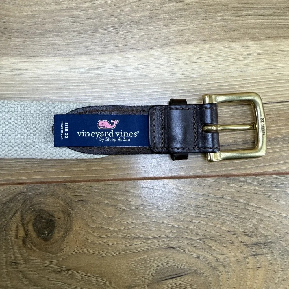Vineyard‎ Vines Mens Belt Size 32 New England Patriots Golf Blue USA Made